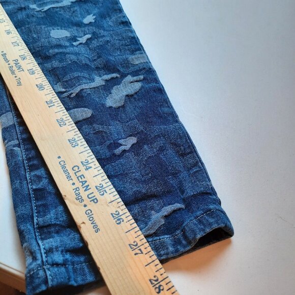 Soft Surroundings Jeans Womens Medium Blue Camo Skinny Pull On Jegging Stretch - Picture 10 of 11